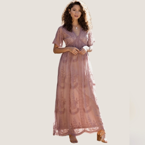 PINKBLUSH Lace Maxi Dress - Picture 4 of 16